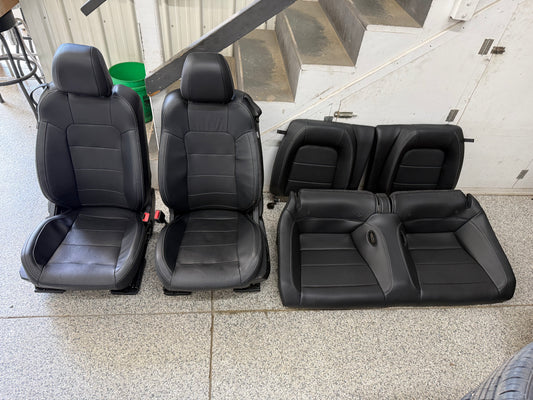 2015-2017 Ford Mustang GT Premium Leather Front Rear Seats Black Heated/Cooled