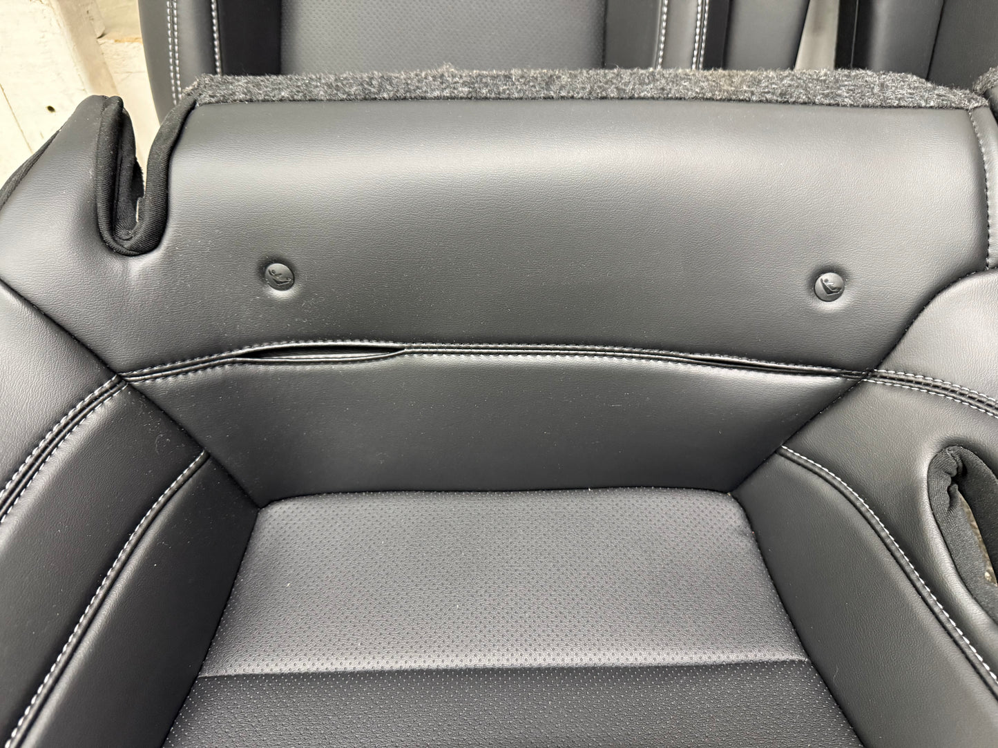 2018-2023 Ford Mustang GT Black Leather Coupe Rear Seats