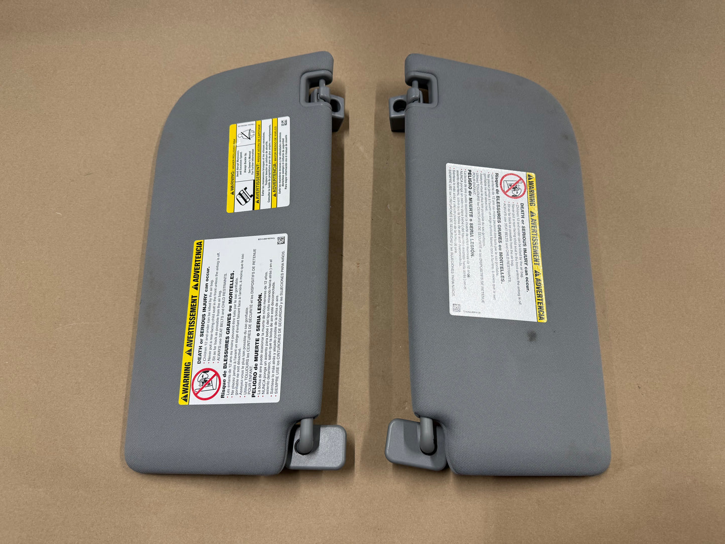 2023-2025 Ford F-250 Super Duty Sun Visors Pair "Grey"