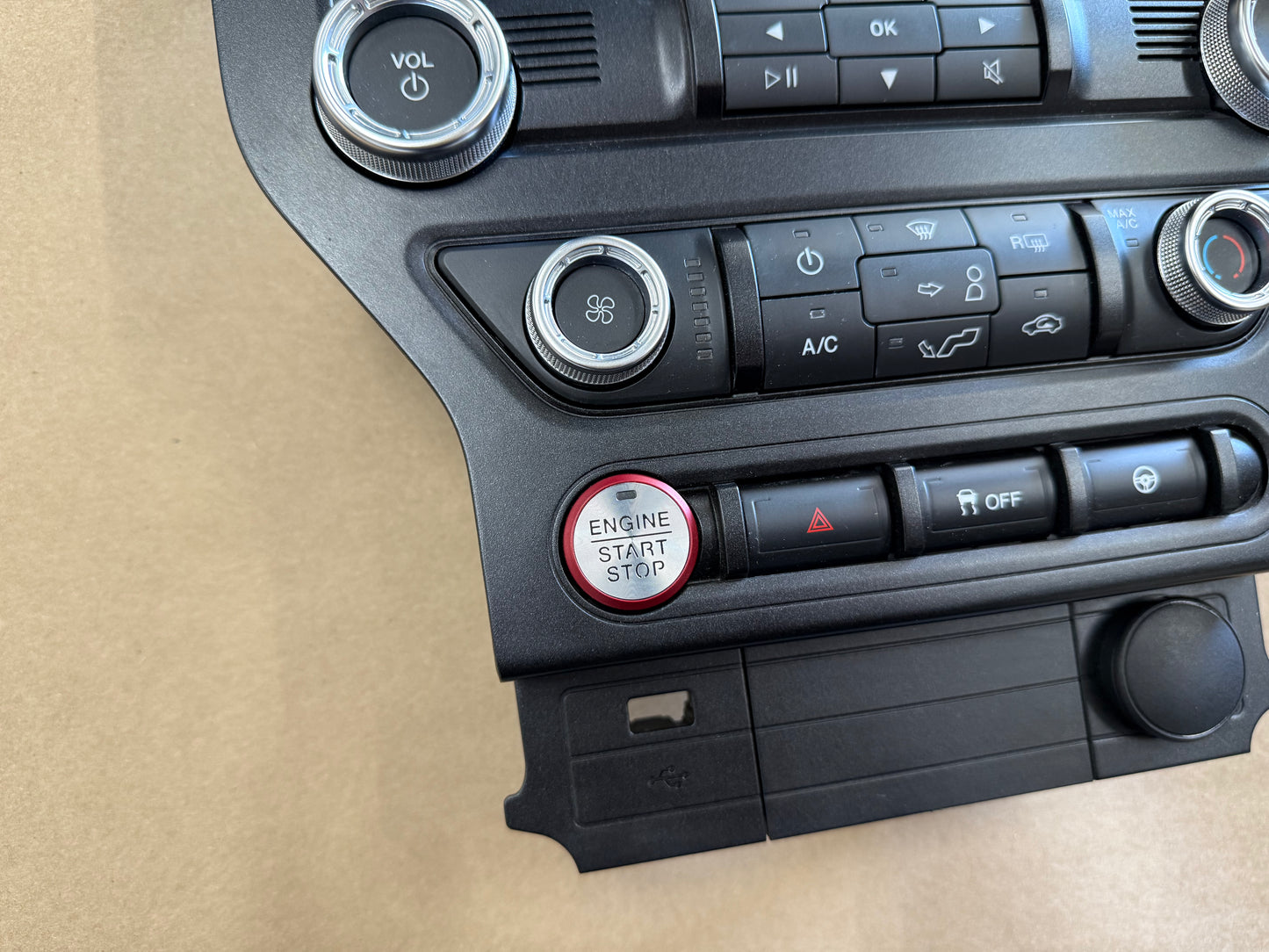 2018-2023 Ford Mustang GT Face Plate Radio Trim Piece