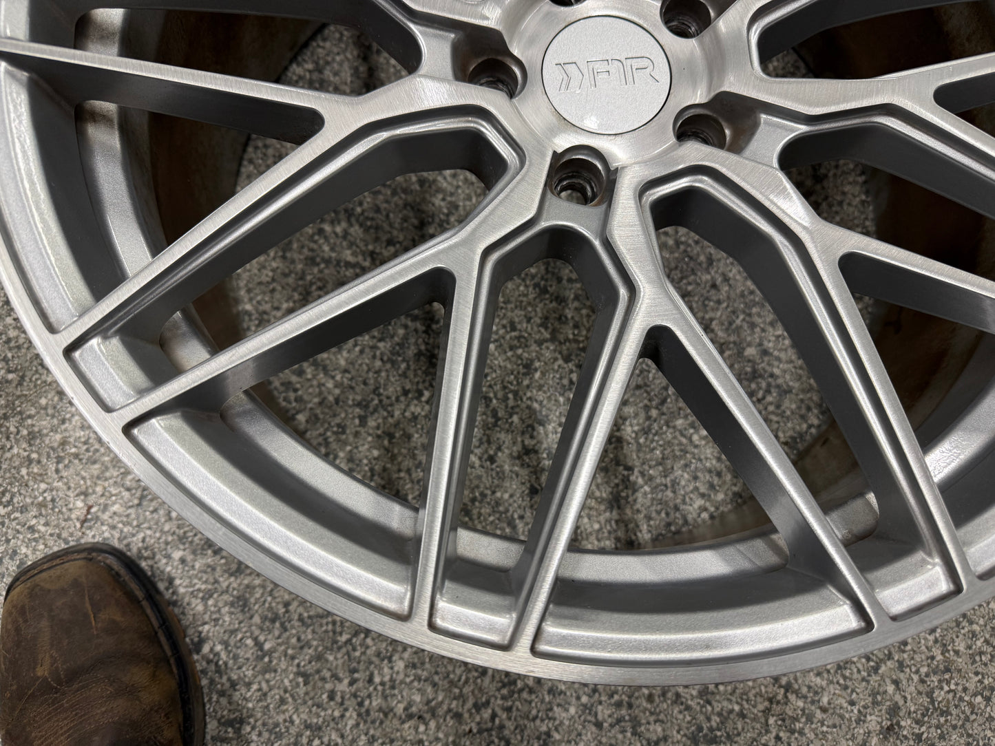 2015-2023 Ford Mustang F1R F103 Brushed Silver Wheels Set of 4 20x10"
