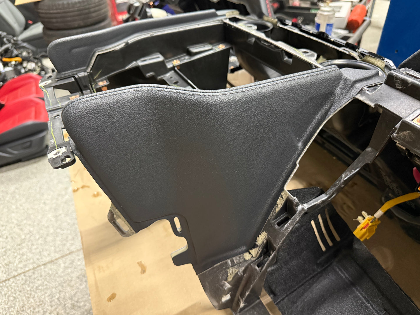 2018-2023 Ford Mustang GT 5.0 Leather Dash Pad Frame "Red Stitch"
