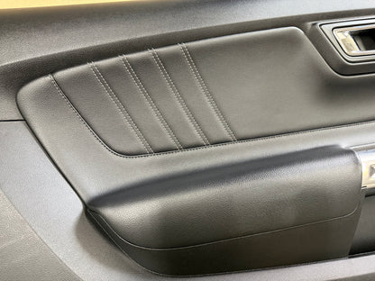 2015-2017 Ford Mustang GT LH Driver Leather Insert Door Panel Grey Stitching