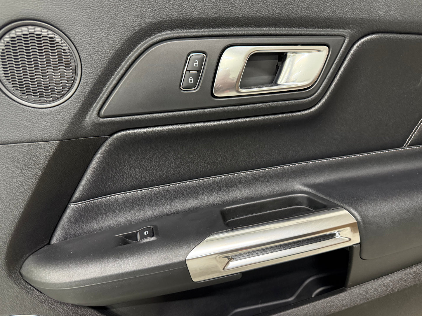 2018-2023 Mustang GT V6 EcoBoost LH RH Premium Leather Insert Door Panels Pair