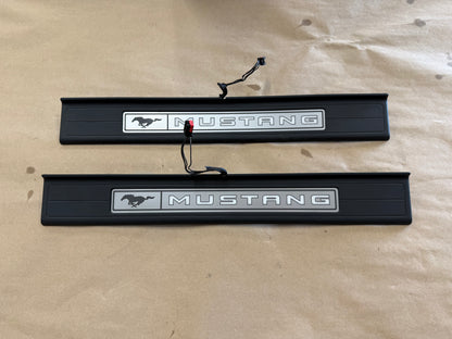 2015-2023 Ford Mustang "My Color" Sill/Scuff Plates Interior Trim Black
