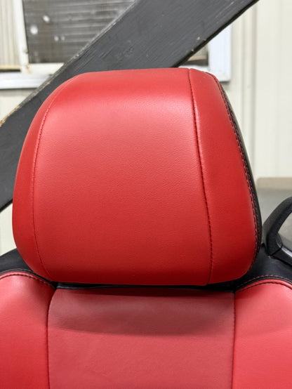 2015-2017 Ford Mustang GT Red/Black Leather Convertible Front & Rear Seats