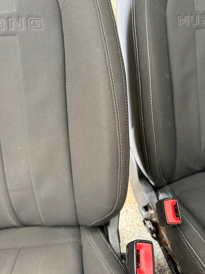 2018-2023 Ford Mustang GT Black Cloth Seats Coupe Front Rear Power Seats