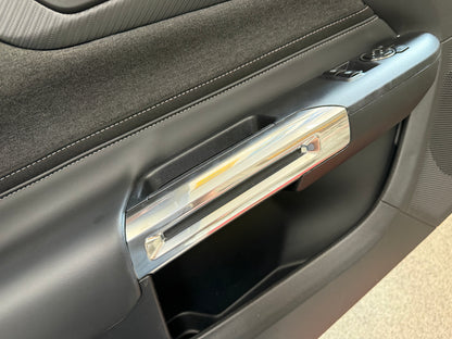 2024-2026 Ford Mustang GT LH Driver Leather/Grey Cloth Insert Door Panel