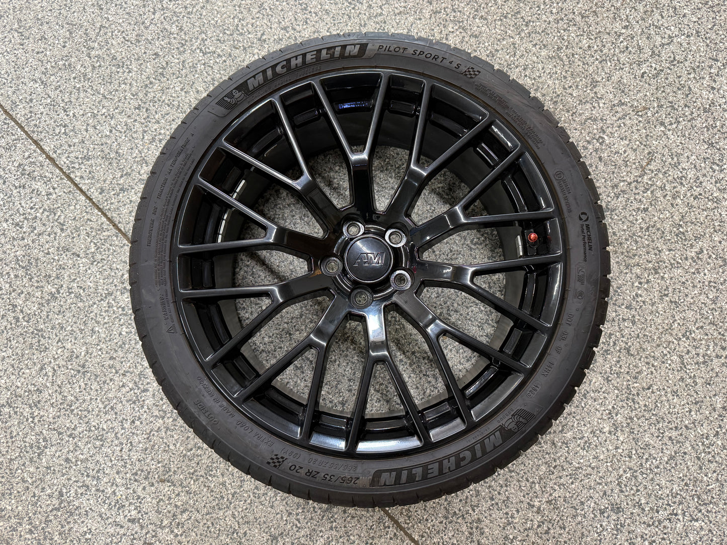 2015-2023 Ford Mustang GT 20x8.5" Wheel Rim PP1 265/35/20 Michelin AM Replica