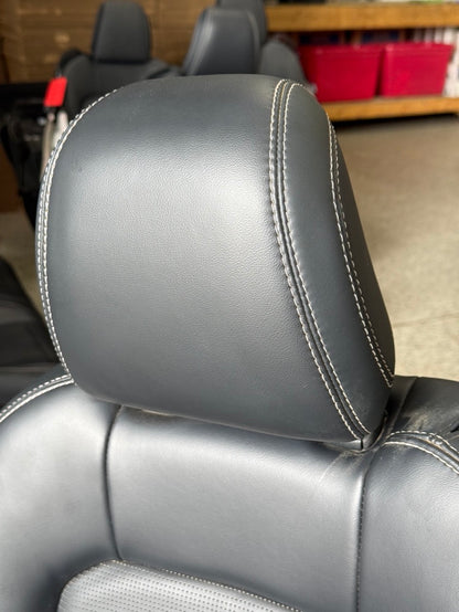 2024-2026 Ford Mustang GT Black Leather Coupe Front & Rear Seats