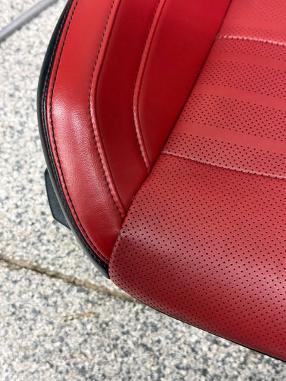2015-2017 Ford Mustang GT Red/Black Leather Convertible Front & Rear Seats