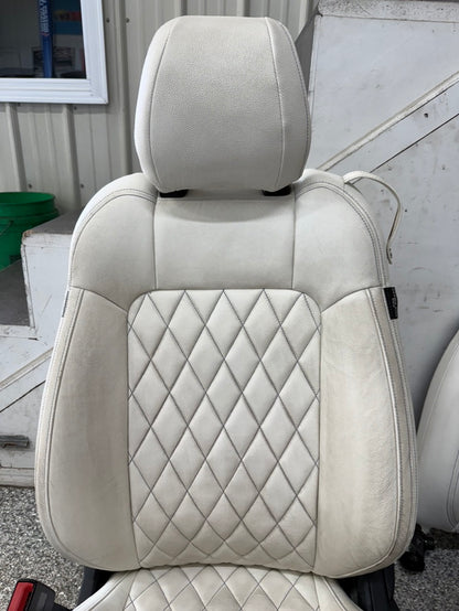 2018-2023 Ford Mustang GT White Aftermarket Leather Coupe Front Rear Power Seats
