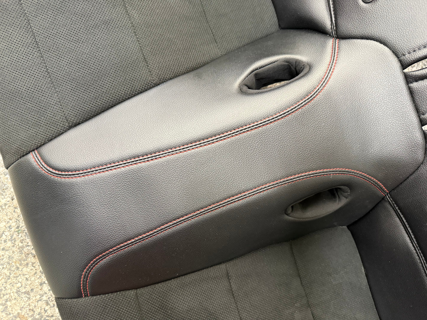 2018-2023 Ford Mustang GT/CS Black Leather/Suede Coupe Rear Seats