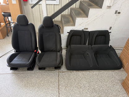 2018-2023 Ford Mustang GT Black Cloth Seats Coupe Front Rear Power Seats