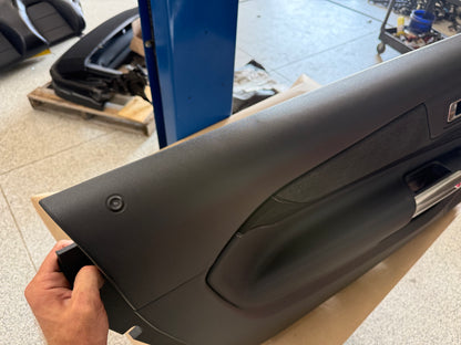 2024-2026 Ford Mustang GT LH Driver Leather/Grey Cloth Insert Door Panel