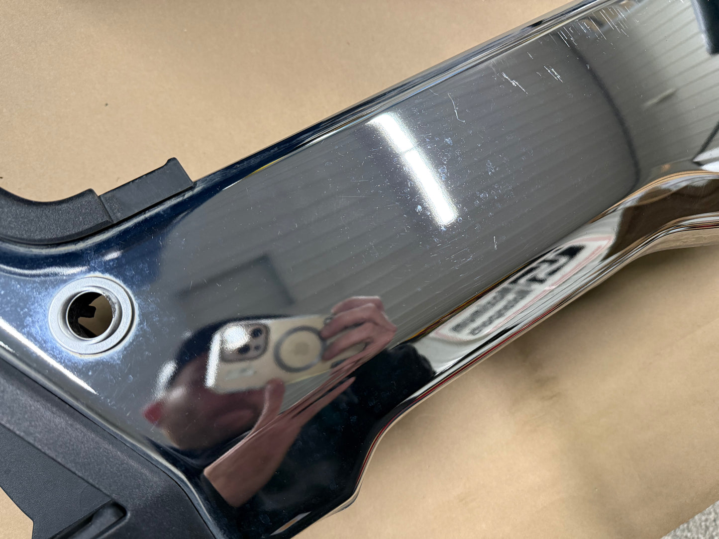 2023-2025 FORD F-250 F-350 LH DRIVER SIDE REAR BUMPER END CAP CHROME