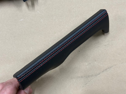 2024-2026 Ford Mustang S650 Dash Trim Leather Pieces RH LH "Red Stitching"