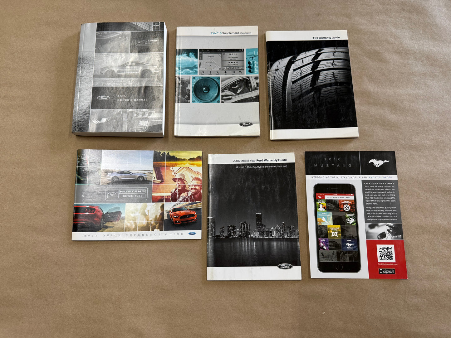 2016 Ford Mustang GT Owners Manual & Literature