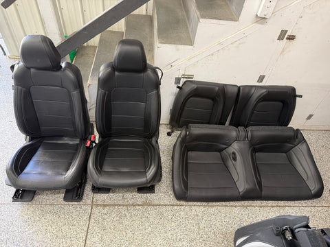 2018-2023 Ford Mustang GT Black Leather Coupe Front & Rear Seats