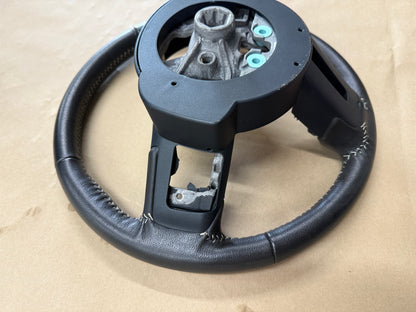 2015 Ford Mustang 50th Anniversary Bare Leather Steering Wheel Black "Auto"