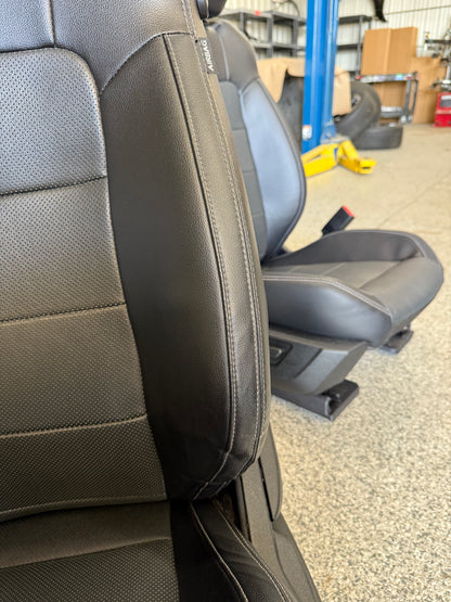 2018-2023 Ford Mustang GT Black Leather Coupe Front & Rear Seats
