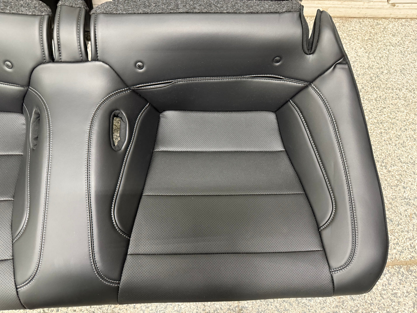2018-2023 Ford Mustang GT Black Leather Coupe Rear Seats