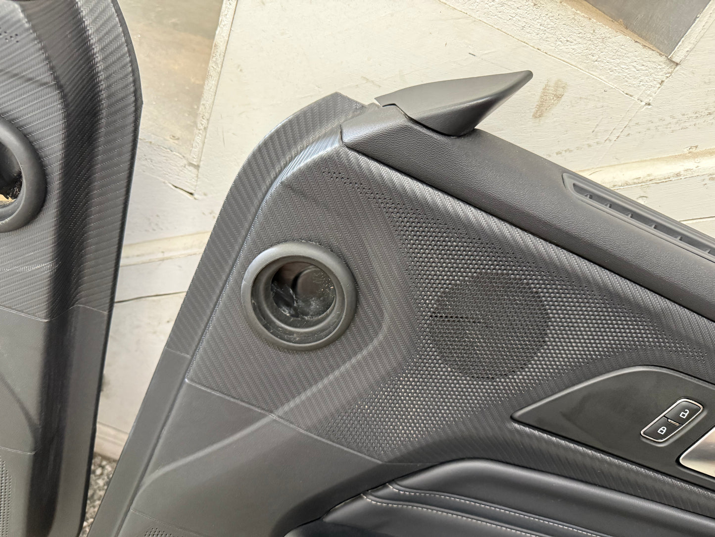 2024-2026 Mustang GT EcoBoost LH RH Premium Leather Insert Door Panels Pair