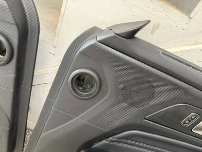 2024-2026 Mustang GT EcoBoost LH RH Premium Leather Insert Door Panels Pair