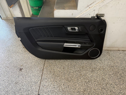2018-2023 Ford Mustang GT LH Driver Leather Insert Door Panel Grey Stitching