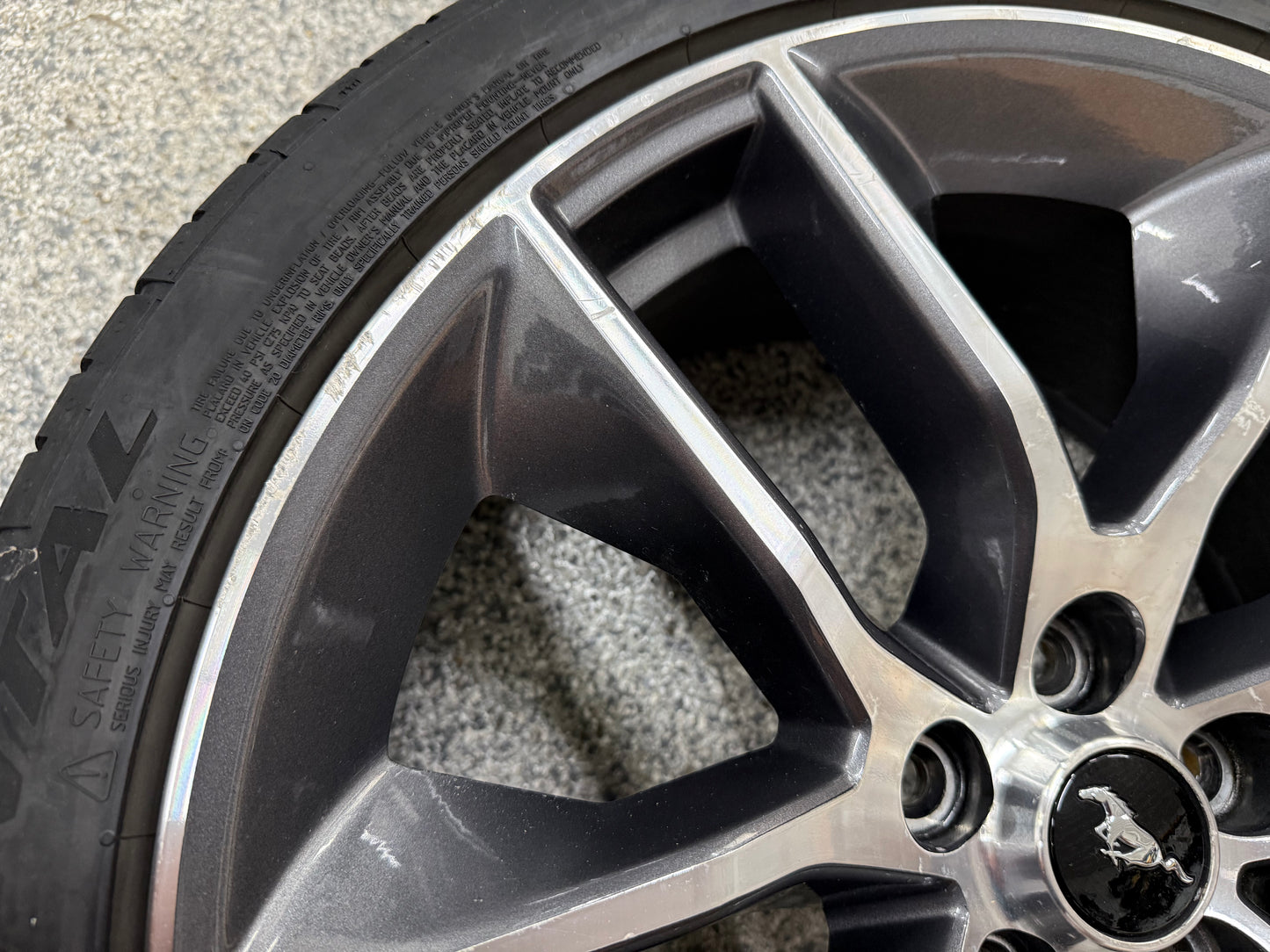 2015-2023 Ford Mustang GT Wheel Rim 20x9" Continental Extreme Contact 265/35/20