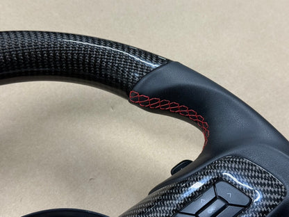 2018-2023 Ford Mustang GT Leather/Carbon Fiber Steering Wheel "Automatic"