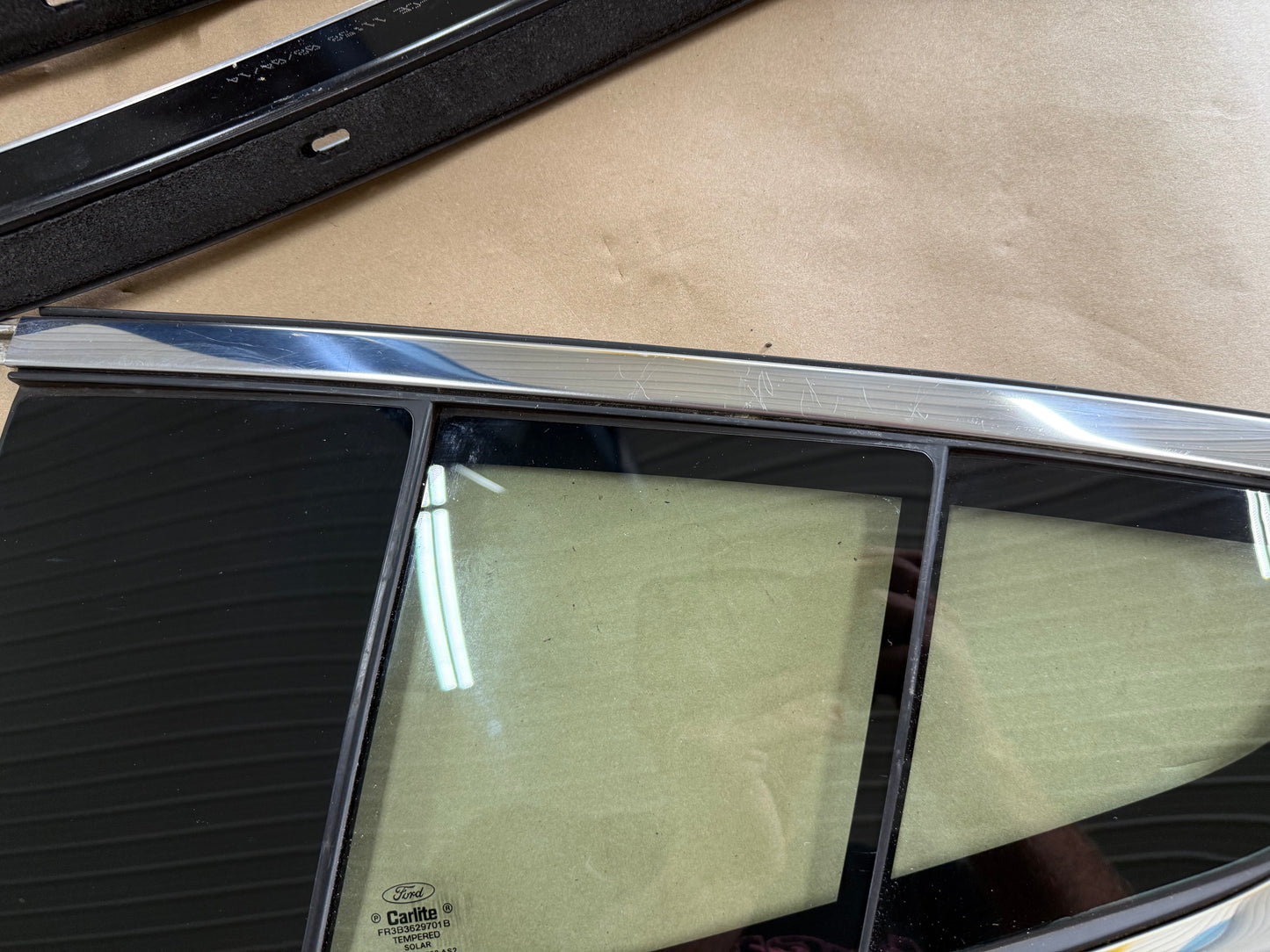 2015-2017 Ford Mustang GT Anniversary Stepped Quarter Glass Windows & Trim