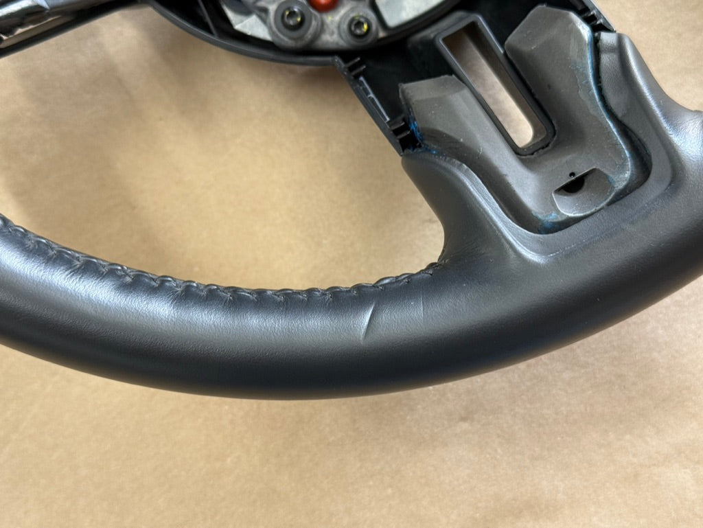 2018-2023 Ford Mustang Bare Leather Steering Wheel Black "Auto"