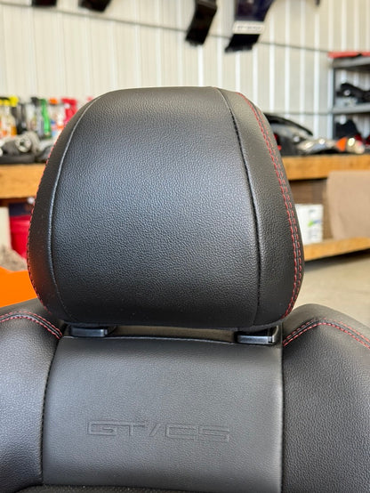 2018-2023 Ford Mustang GT California Special Front Rear Seats Black Red Stitch