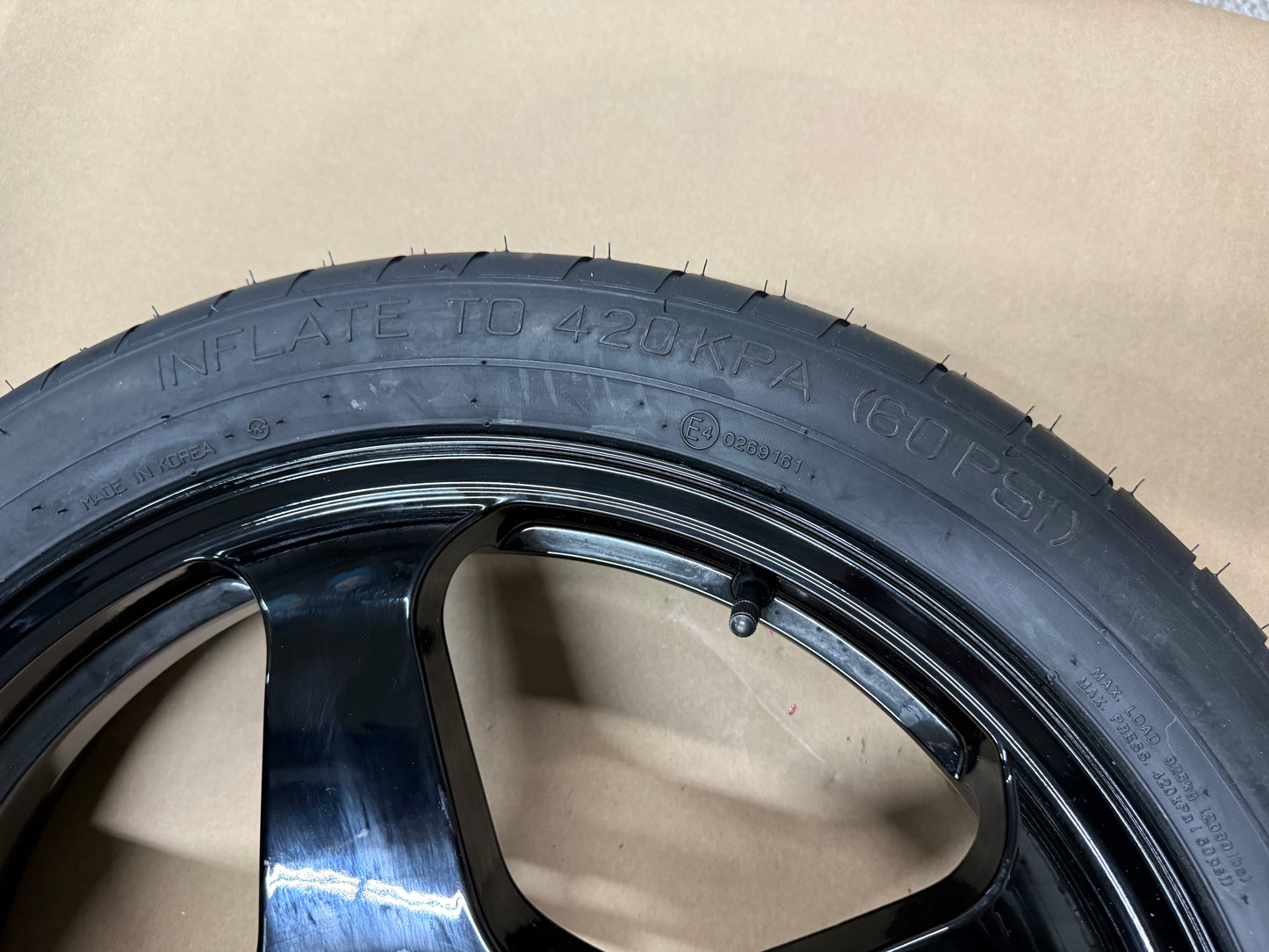 2015-2026 Ford Mustang GT Modern Spare Spare Tire 135/70/19 "Black"