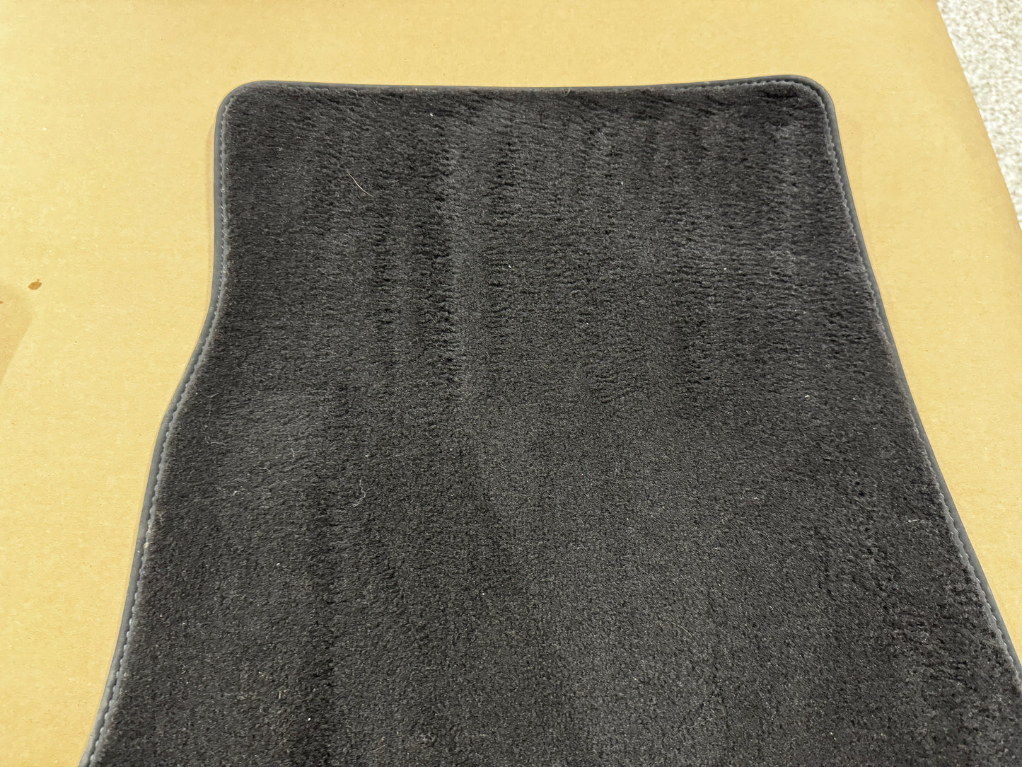 2015-2023 Mustang Bullitt Black Front Floor Mats Carpet "Green Stitch" - OEM