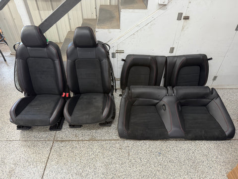 2018-2023 Ford Mustang GT California Special Front Rear Seats Black Red Stitch