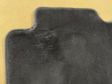 2015-2023 Mustang Bullitt Black Front Floor Mats Carpet "Green Stitch" - OEM