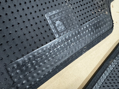 2015-2023 Mustang Bullitt Black Front Floor Mats Carpet "Green Stitch" - OEM