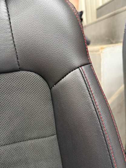 2018-2023 Ford Mustang GT California Special Front Rear Seats Black Red Stitch