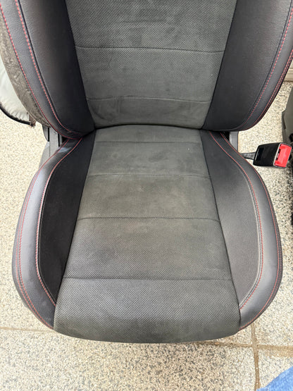 2018-2023 Ford Mustang GT California Special Front Rear Seats Black Red Stitch