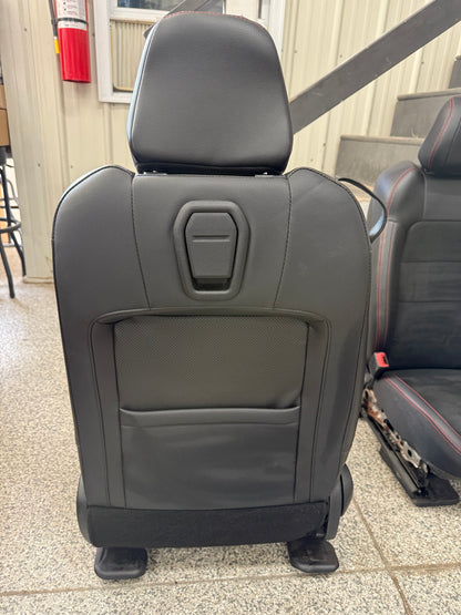 2018-2023 Ford Mustang GT California Special Front Rear Seats Black Red Stitch