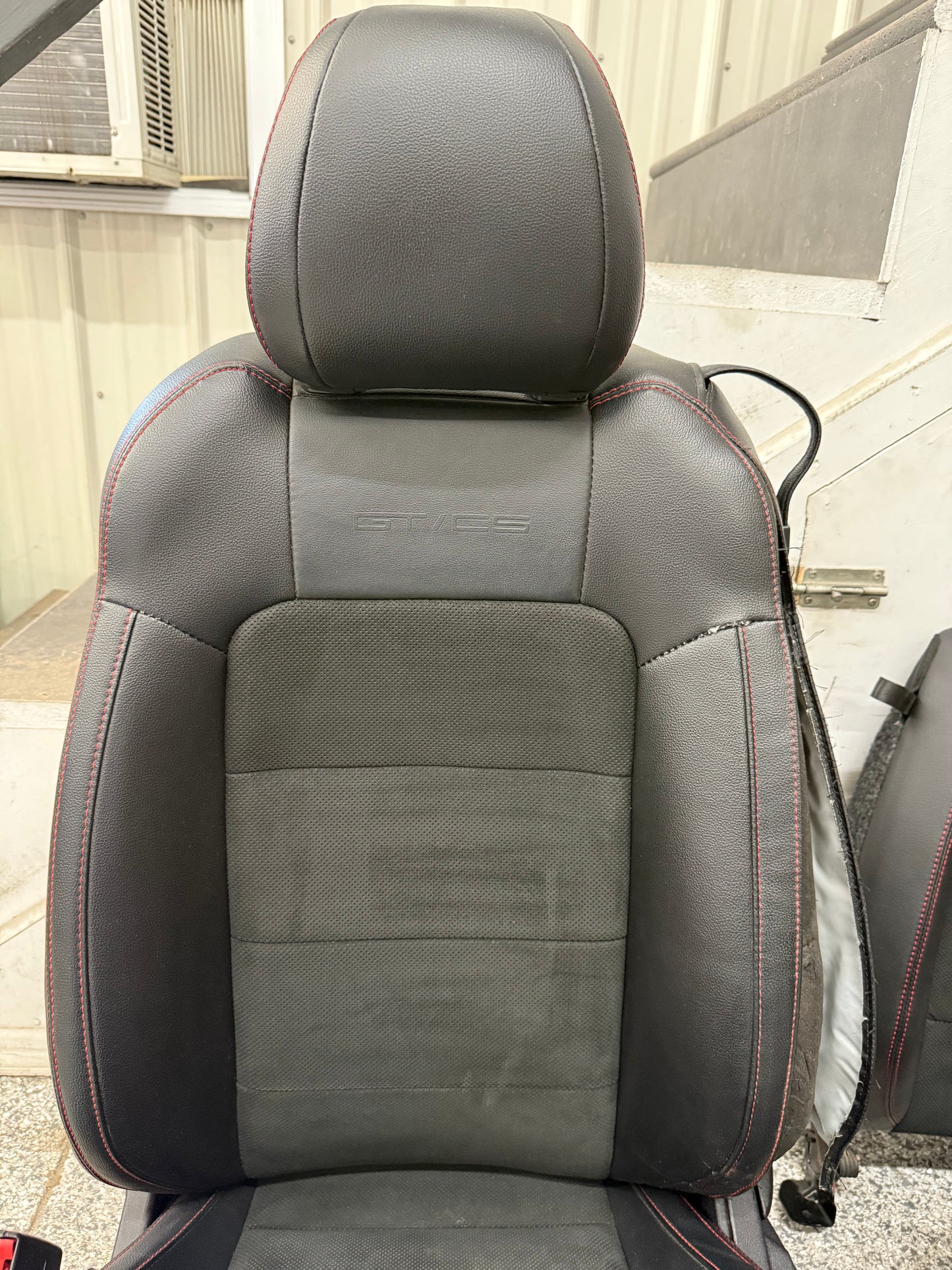2018-2023 Ford Mustang GT California Special Front Rear Seats Black Red Stitch
