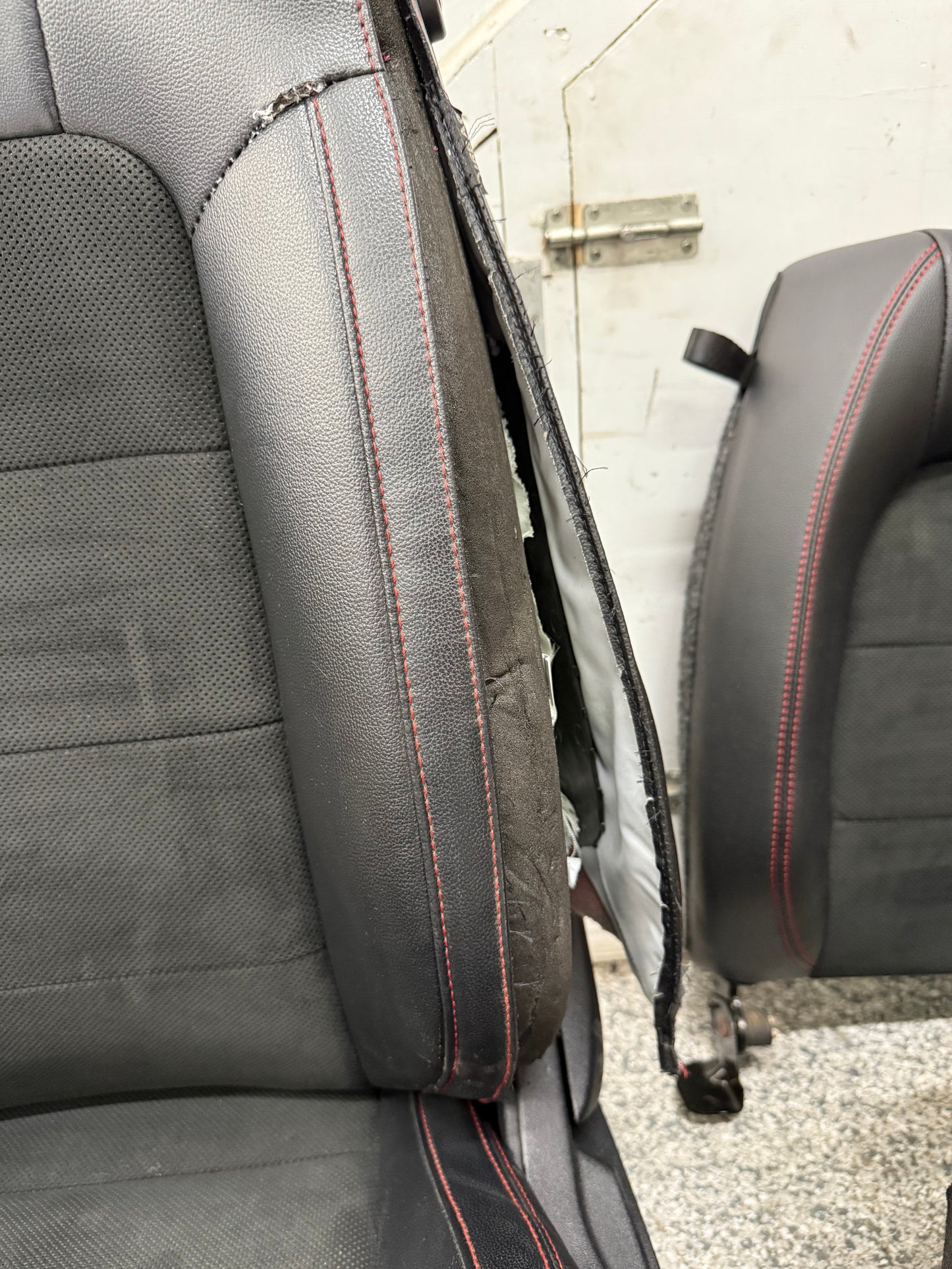 2018-2023 Ford Mustang GT California Special Front Rear Seats Black Red Stitch