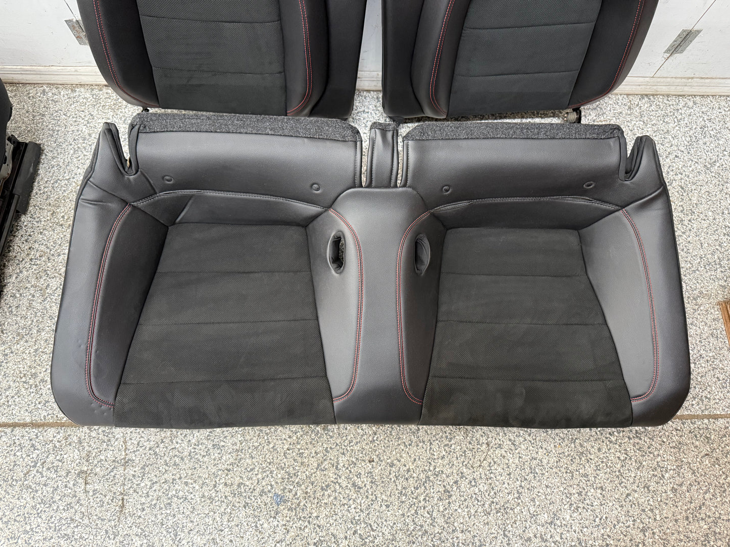 2018-2023 Ford Mustang GT California Special Front Rear Seats Black Red Stitch