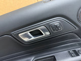 2018-2023 Ford Mustang GT LH Driver Leather Insert Door Panel Grey Stitching