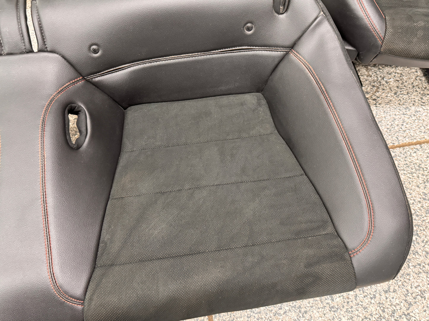 2018-2023 Ford Mustang GT California Special Front Rear Seats Black Red Stitch