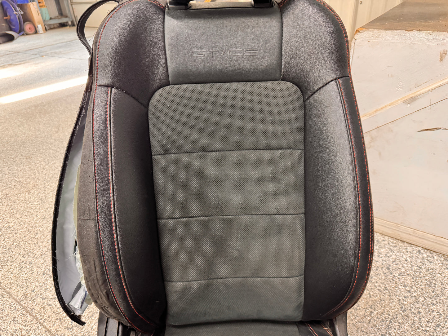 2018-2023 Ford Mustang GT California Special Front Rear Seats Black Red Stitch