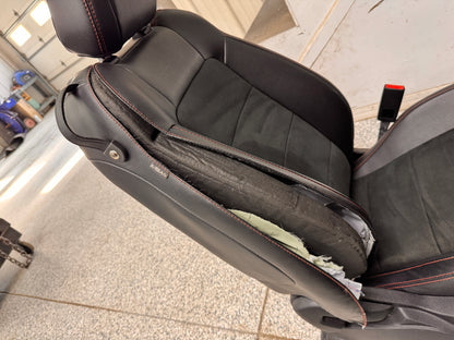 2018-2023 Ford Mustang GT California Special Front Rear Seats Black Red Stitch