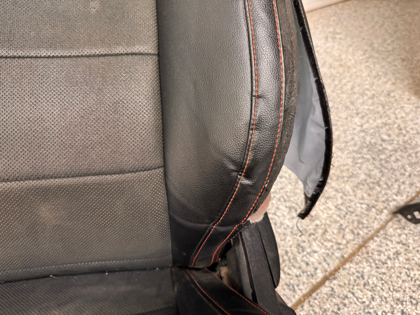 2018-2023 Ford Mustang GT California Special Front Rear Seats Black Red Stitch